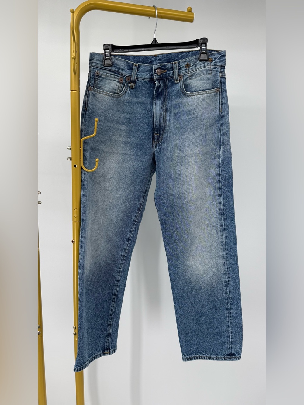 R13 Boyfriend Jean Jasper Wash Straight Leg Distressed Jeans FW25 Size 26